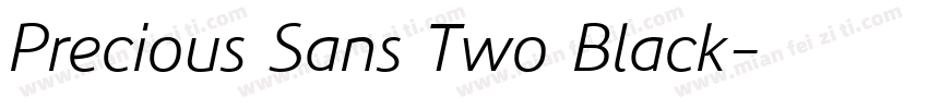 Precious Sans Two Black字体转换
